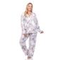 Plus Size White Mark 2pc. Long Sleeve Floral Pajama Set - image 4