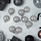 Northlight 10ct. Silver Shiny & Matte Glass Christmas Ornaments - image 2