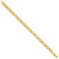 Gold Plated over Sterling Silver Beveled Curb Chain Bracelet - image 3