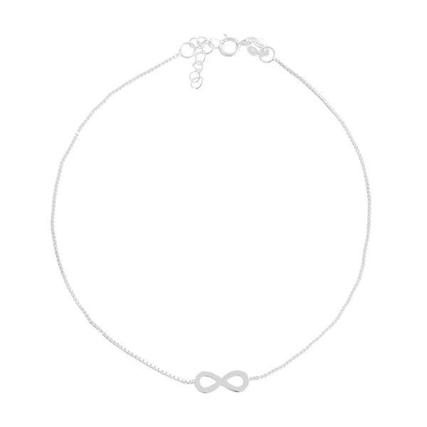 Barefootsies Sterling Silver Infinity Anklet - image 
