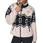 Womens DKNY Sport Geometric Mock Neck Sherpa Jacket - image 1