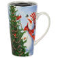 Godinger 18oz. Snowman and Tree Travel Mug - image 1