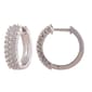 Nova Star(R) White Gold Lab Grown Diamond Hoop Earrings - image 1