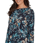 Womens Emaline Key Items Long Sleeve Cowl Neck Floral Blouse - image 5