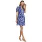 Womens MSK Short Sleeve Print Chiffon Babydoll Dress - image 1