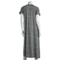 Womens White Orchid Short Sleeve 46" Crew Maxi Nightshirt - image 2