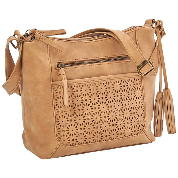 Bueno Geometric Flower Hobo