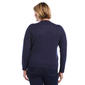 Plus Size Rafaella® Long Sleeve Solid Studded Crew Neck Sweater - image 2