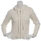 Juniors Derek Heart Cable Knit Zip Sweater - image 1