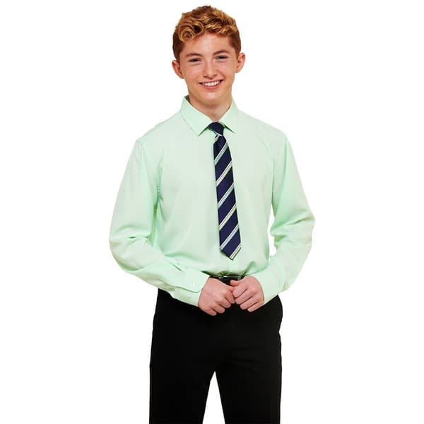 Boys (8-20) Bill Blass Dress Shirt & Tie Set - Patina Green