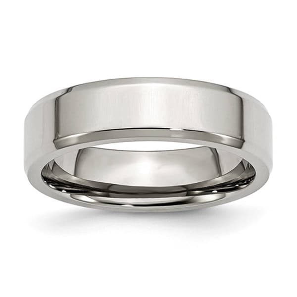 Mens Gentlemen's Classics&#40;tm&#41; Beveled Edge 6mm Wedding Band - image 