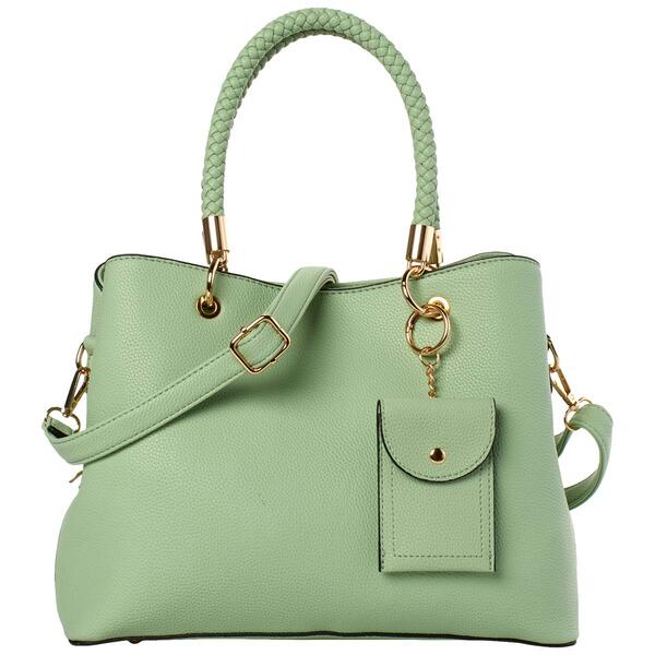 DS Fashion NY Braided Handle Satchel - image 
