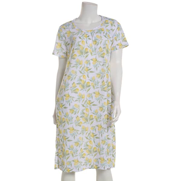 Womens Ren&#233; Rof&#233;&#174; Gauzy Whisper Crinkle Knit Lemon Nightgown