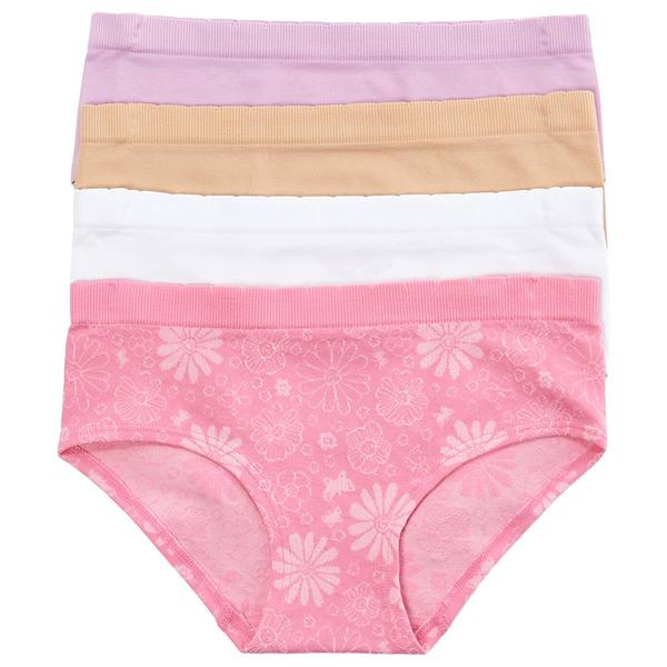 Girls (7-16) Rene Rofe(R) Gracelyn 4pk. Floral Seamless Underwear