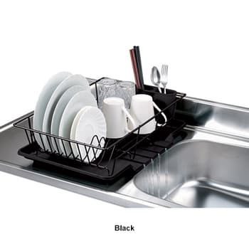 at Home Black Steel & Wood Dish Rack Black | Boscov's