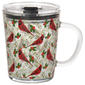 Home Essentials Christmas Cardinals Holly Berry Mug with Lid - image 1
