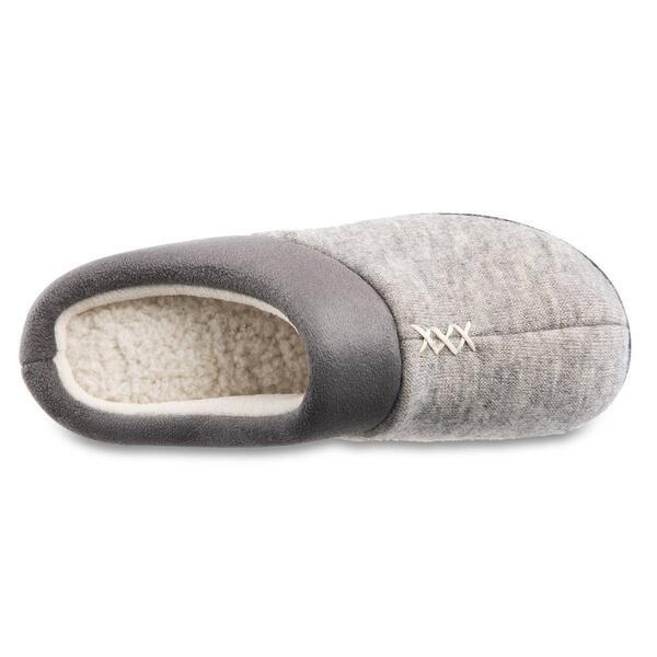 Womens Isotoner Marisol Microsuede Knit Hoodback Slippers