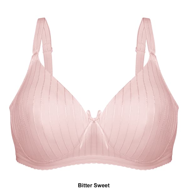 Bestform Striped Wire-free Cotton Bra with Lightly Lined Cups - White