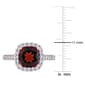 Gemstones Classics™ 10kt. Rose Gold Garnet & Topaz Halo Ring - image 5