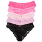 Womens Juicy Couture 5pk Lace Panties w/Rhinestones JC7903-5PKC - image 1