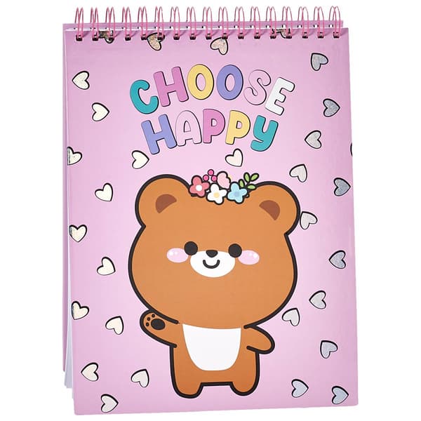Girls Votum Cute Critter Spiral Sketchbook w/ Gel Pens & Stickers