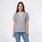 Womens Hasting & Smith Short Sleeve Stripe Henley Tee - image 4