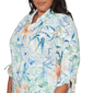 Plus Size Alfred Dunner Caribbean Blues Tropical Floral Blouse - image 5