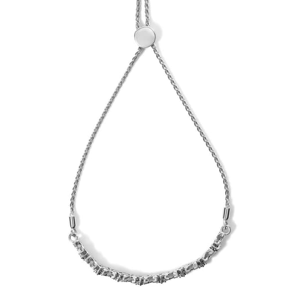 Haus of Brilliance Silver 1/4ctw. Diamond Adjustable Bracelet