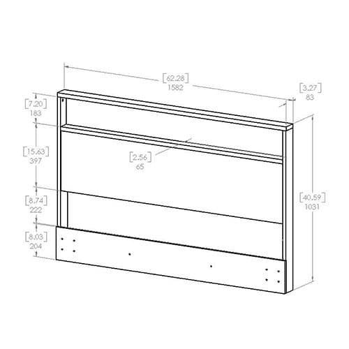 South Shore Holland Full/Queen Headboard - White