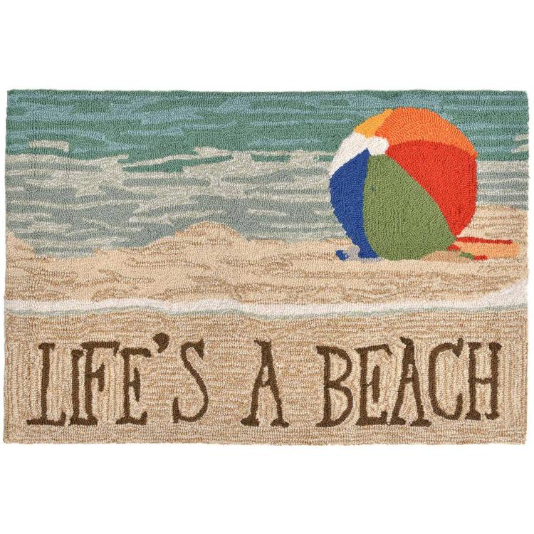 Liora Manne(tm) Frontporch Life's A Beach Indoor/Outdoor Accent Rug