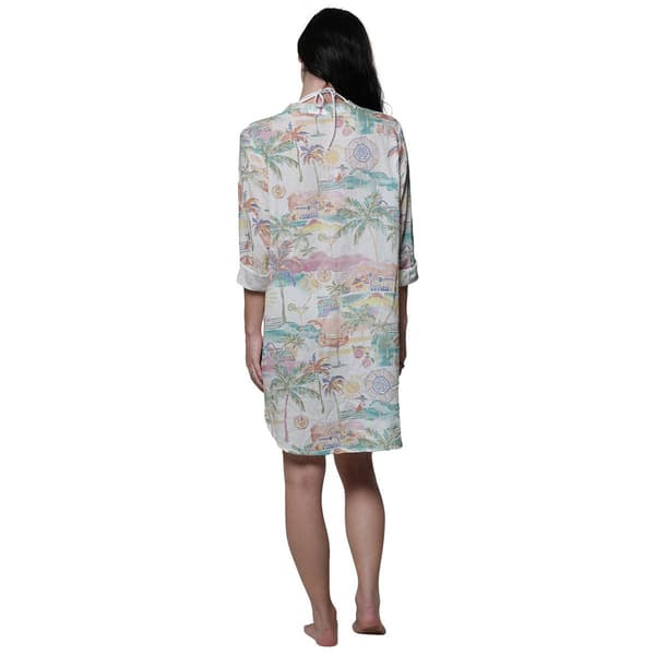Womens J Valdi Porto Tropical Swim Shirtdress Cover Up