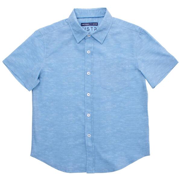 Boys (4-7) VSTR Short Sleeve Marled Heather Button Down