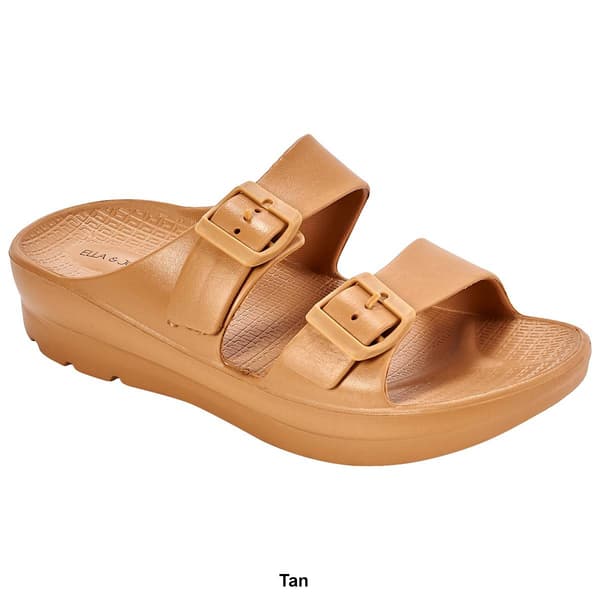 Womens Ella & Joy Wedge EVA Slide Sandals