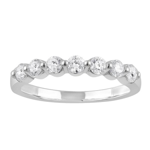 Nova Star&#40;R&#41; White Gold 1/5ctw. Lab Grown Diamond Wedding Band - image 