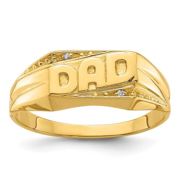 Men's Diamond Classics&#40;tm&#41; 10kt. Gold Diamond Accent DAD Ring - image 