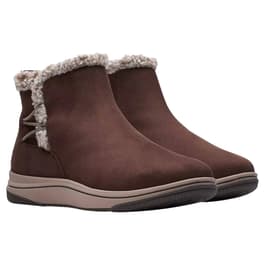 Womens Clarks(R) Breeze Fur Ankle Boots