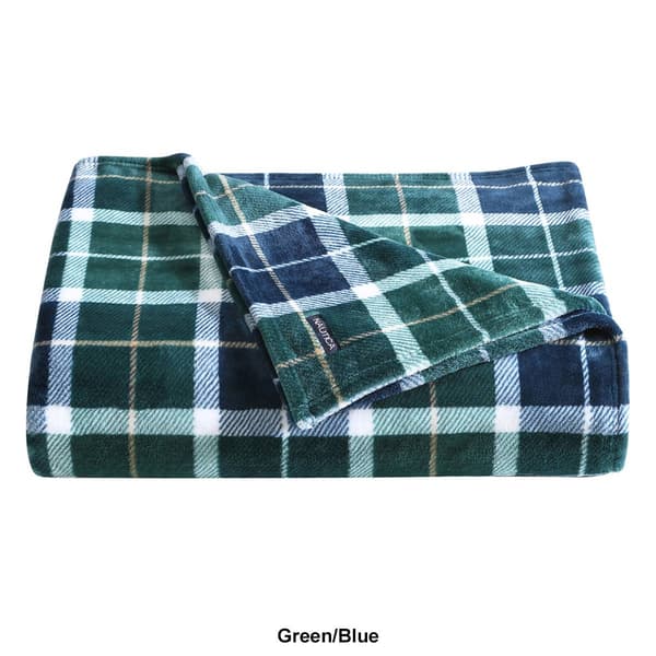 Nautica Northsail Plaid Plush-Fleece Blanket