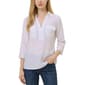 Womens NY Collection 3 Quarter Sleeve V Neck With 2 Pocket Detail - image 1