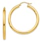Gold Classics(tm) 14kt. Gold 3mm Tube Hoop Earrings - image 1