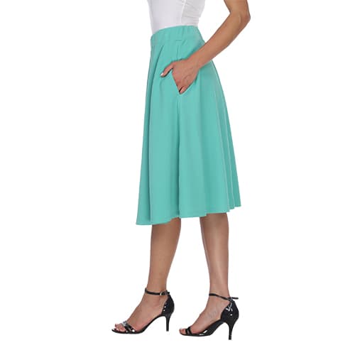 Womens White Mark Saya Flare Skirt