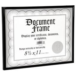 Malden Metro Black Certificate Frame - 8.5 x 11