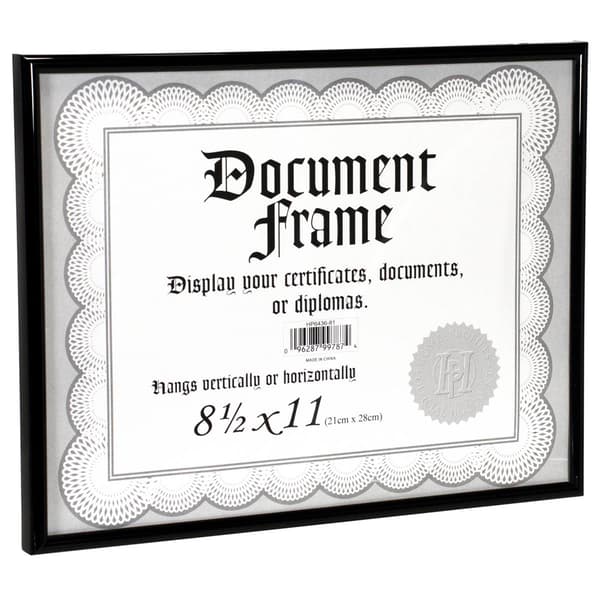 Malden Metro Black Certificate Frame - 8.5 x 11 - image 