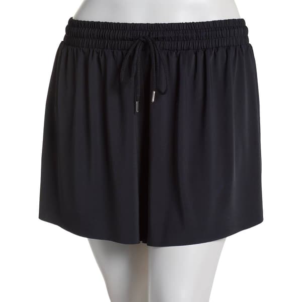 Juniors Plus No Comment Athletic Butterfly Shorts with Pocket