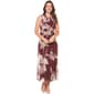 Womens Vivid Aura Sleeveless Floral Mesh Midi Dress - image 2