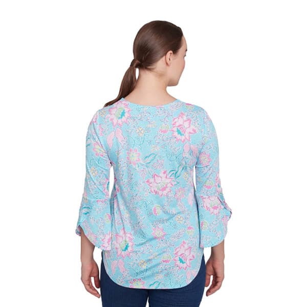 Womens Ruby Rd. Spring Oasis Cloisonna Floral Blouse