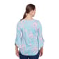 Womens Ruby Rd. Spring Oasis Cloisonna Floral Blouse - image 2