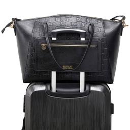 Badgley Mischka Caroline Vegan Leather Tote Weekender Travel Bag