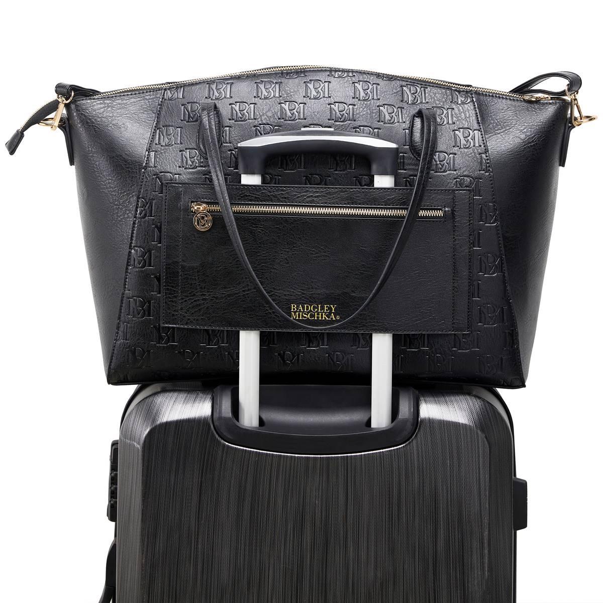 Badgley Mischka Caroline Vegan Leather Tote Weekender Travel Bag