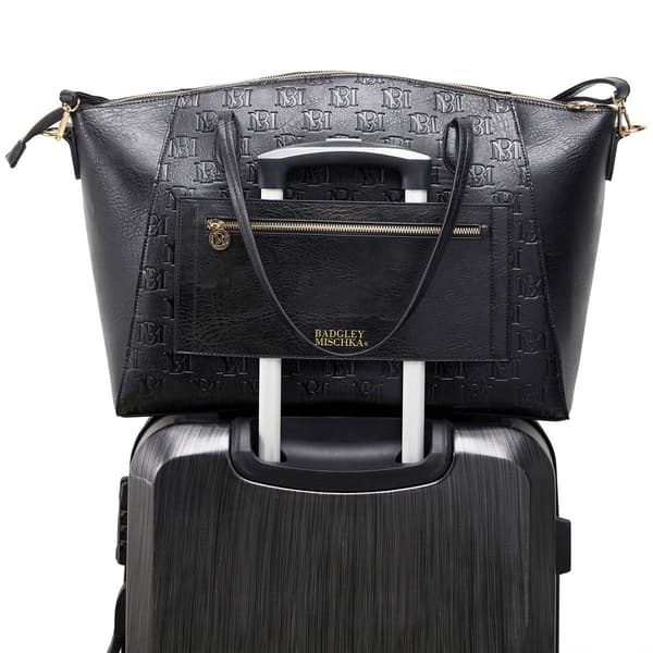 Badgley Mischka Caroline Vegan Leather Tote Weekender Travel Bag