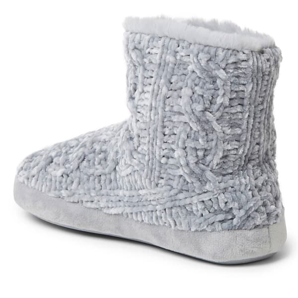 Womens Dearfoams&#174; Cable Knit Bootie Slippers